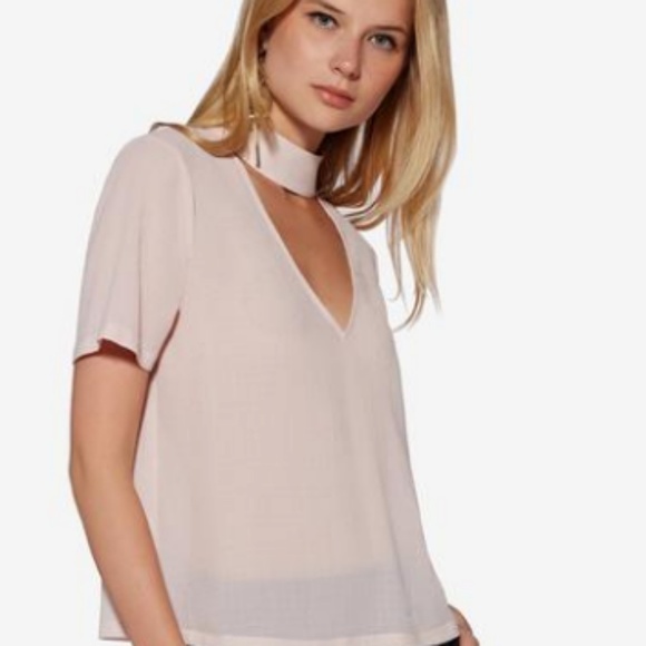 AVEC LES FILLES claire v-neck choker blouse - Picture 8 of 8